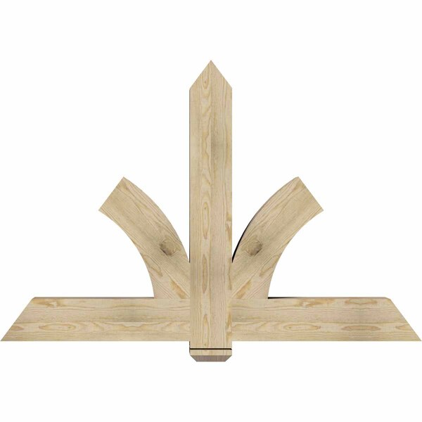 Ekena Millwork Redmond Rough Sawn Timber Gable Bracket, Douglas Fir, 60"W x 40"H x 6"D x 6"F, 16/12 Pitch GBW060X40X0606RED00RDF - main